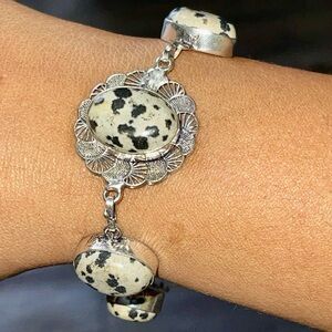 Dalmatian Jasper Bracelet 7”- 8”